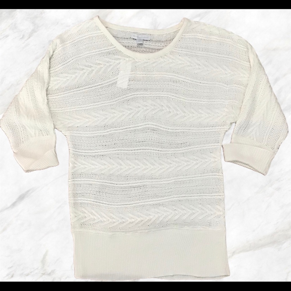 New York & Company 3/4 Length Sleeve Sweater